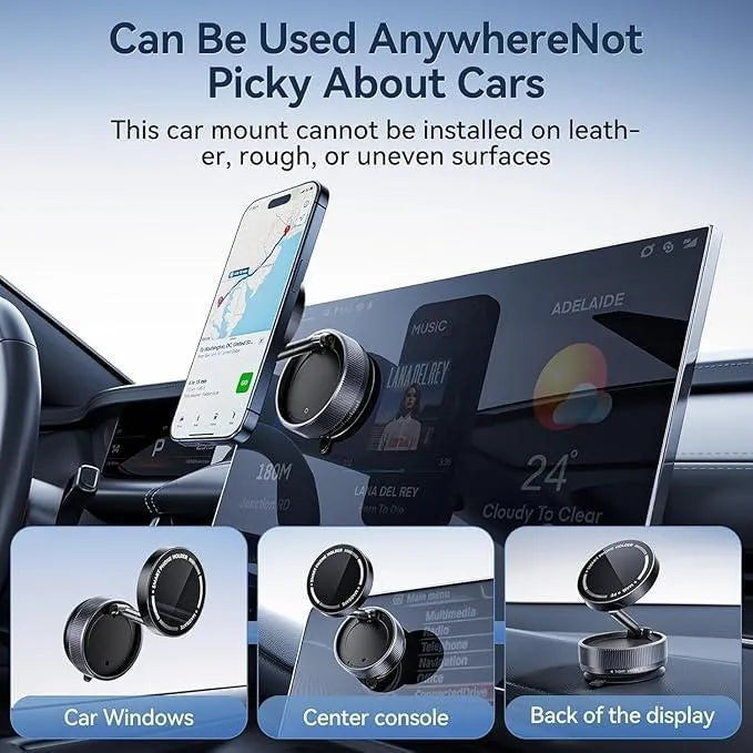 🔥 Buy 1 Get 1 Free – 360° Rotating Magnetic Car Phone Holder | Strong Suction Cup Mount